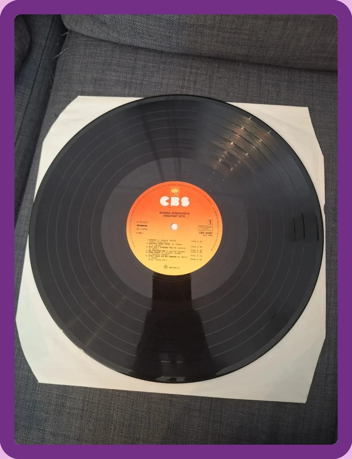 Barbra Streisand Greatest Hits 33T – photo 4